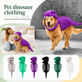 thumbnail image 3 of Dinosaur Skeleton Pet Costume, Plush Halloween Pet Hood Outfit for Cats and Dogs, Adjustable Soft Dino Outfit for Halloween & Dress-Up Play, 3 of 7
