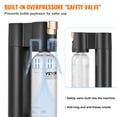 thumbnail image 5 of VEVOR Máquina para hacer agua con gas, máquina para hacer refrescos para carbonatar en el hogar, kit de inicio de agua Seltzer con 2 botellas de PET de 1 litro sin BPA, compatible con cilindro de CO2, 5 of 5