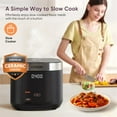 thumbnail image 5 of COSORI Arrocera 10 tazas, 24 horas para mantener el calor, olla interior de cerámica antiadherente, 18 funciones de lógica difusa con cesta de vapor de acero inoxidable, salteado, olla lenta, negro, 5 of 5