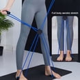 thumbnail image 4 of Meileang Pilates Resistance Band with 4 Loop Grips Chest Expander Stretching Band Muscles Strength Training Elastic Band Home Gym Full Body Workout Equipment, 4 of 7