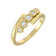 thumbnail image 2 of ARAIYA FINE JEWELRY 10K Yellow Gold Round Shape Lab Grown Diamond Solitaire Ring Size 5 (1/4 Cttw, D-F Color, VS1 Clarity), 2 of 8