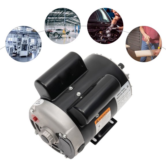 Miumaeov 3HP Air Compressor Electric Motor Single Phase Electric Motor 56 Frame CCW Rotation 5/8" Shaft Diameter 3450RPM 60Hz