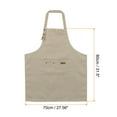 thumbnail image 2 of Uxcell 3pcs Adjustable Kitchen Cooking Aprons 80x70cm Cotton Art Apron with 2 Pockets for Women Men Chef, Khaki, 2 of 5