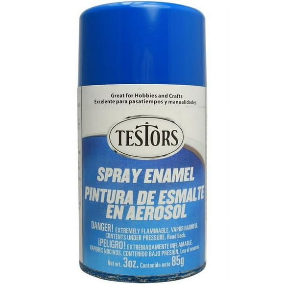 Testors TENAMEL-1210 3 oz Enamel Spray, Gloss Bright Blue