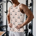 thumbnail image 6 of Haiem Cute Panda Men Workout Tank Top Gym Bodybuilding Sleeveless Muscle T Shirts Athletic Tank Breathable Workout Shirt-Large, 6 of 8