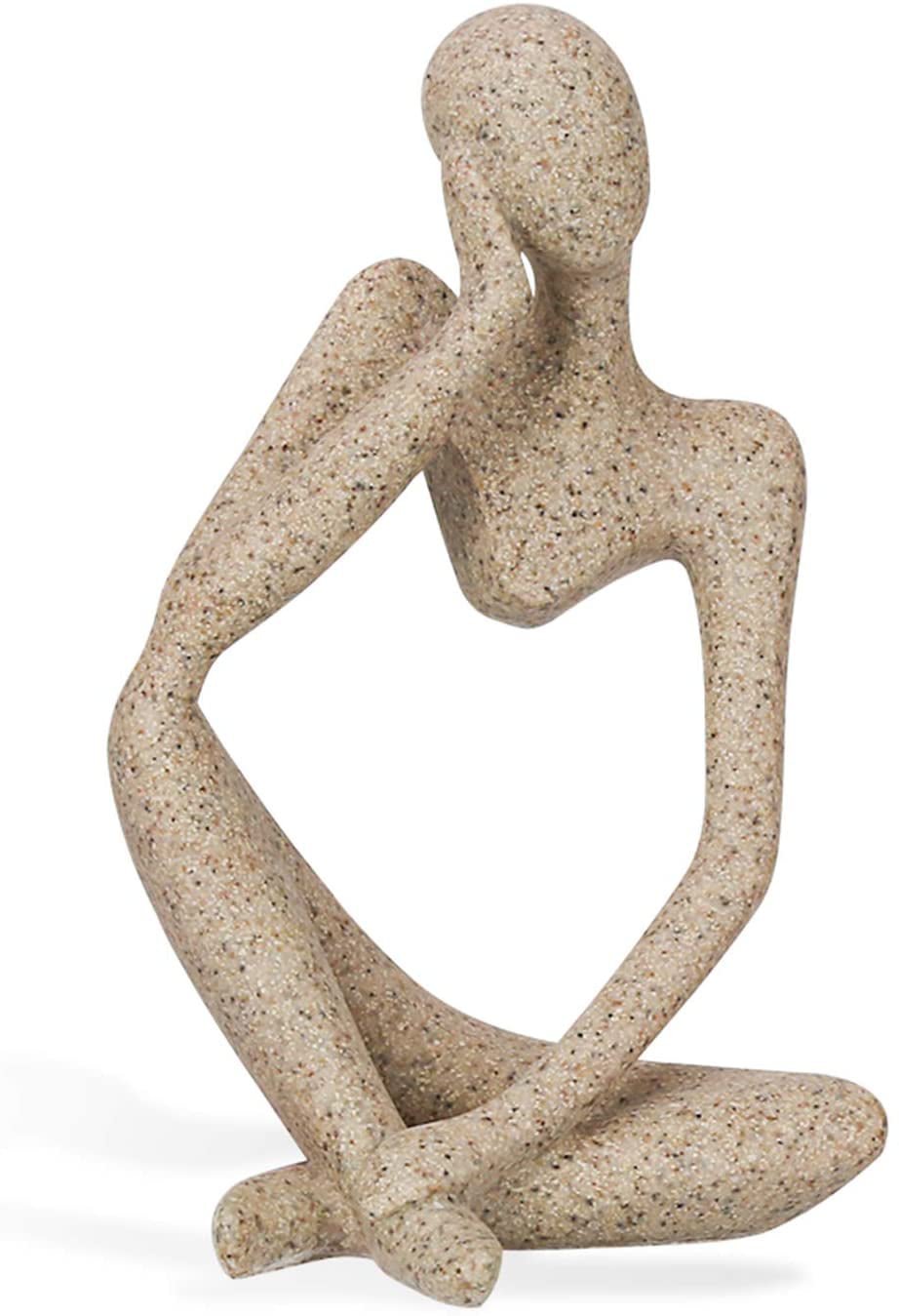 Resin Thinker Sculpture Creative Figurine Sandstone Shelf Tabletop Statues 