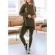 thumbnail image 3 of Conjunto de 2 Piezas para Mujer PRETTYGARDEN Manga Larga Verde Militar, 3 of 8
