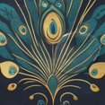 thumbnail image 4 of Yayeee Shower Curtain with Hooks 72"x72" Waterproof Fabric Bathroom Hanging Decor, Gold Peacock Pattern, 4 of 5