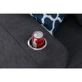 thumbnail image 6 of Cooper Stone Gray Woven Fabric 4-Seater Sofa with 2 Ottomans and Cupholder, 6 of 7