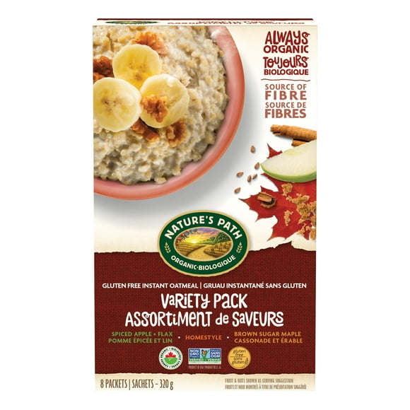 Nature's Path Gluten Free Variety Pack Oatmeal, 320G (8 Packets)