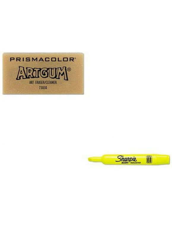 KITSAN25025SAN73030 - Value Kit - Prismacolor ARTGUM Non-Abrasive Eraser (SAN73030) and Sharpie Accent Tank Style Highlighter (SAN25025)