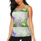 thumbnail image 1 of Balery Purple Butterfly On Wild Camiseta sin mangas estampada ligera para mujer, tops de entrenamiento sin mangas, camisetas de yoga transpirables de secado rápido.-X-Large, 1 of 7
