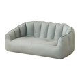 thumbnail image 3 of Sillón tipo puf,Sofá Puff con reposabrazos para adulto,Sofá tipo puf con relleno incluido Lazy Sofa,Muebles modernos del sofá de 2 plazas del loveseat,Sofá de piso Verde claro 140cm, 3 of 8