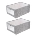 thumbnail image 1 of Grey Folding Storage Box for Home Storage Use 2Pcs, 1 of 4