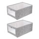 thumbnail image 1 of Grey Folding Storage Box for Home Storage Use 2Pcs, 1 of 4