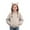 Beige, variant on Cute Cat Ear Hoodie for Girls Kids Fashion Fleece Hooded Sweatshirt Oversized Long Sleeve Jacket (Beige, 2-3 Years)