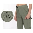 thumbnail image 6 of Women's Ultra-Stretch Quick Dry Lightweight Ankle Pants Drawstring Active Travel Hiking Sage S, 6 of 6