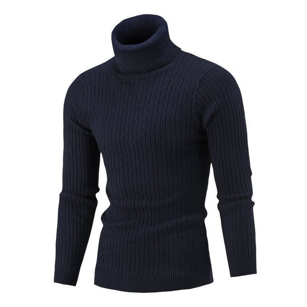 Suéter de cuello alto para hombre de Europa y Estados Unidos, camisa de color sólido con parte inferior, moda de alto sentido para hombre Joker