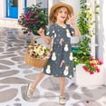 thumbnail image 4 of FORMRS Girls Short Sleeve Dress Summer Casual Round Neck A-line Beach Sundress, Sizes 2T-8T, Playful Winter, 4 of 8