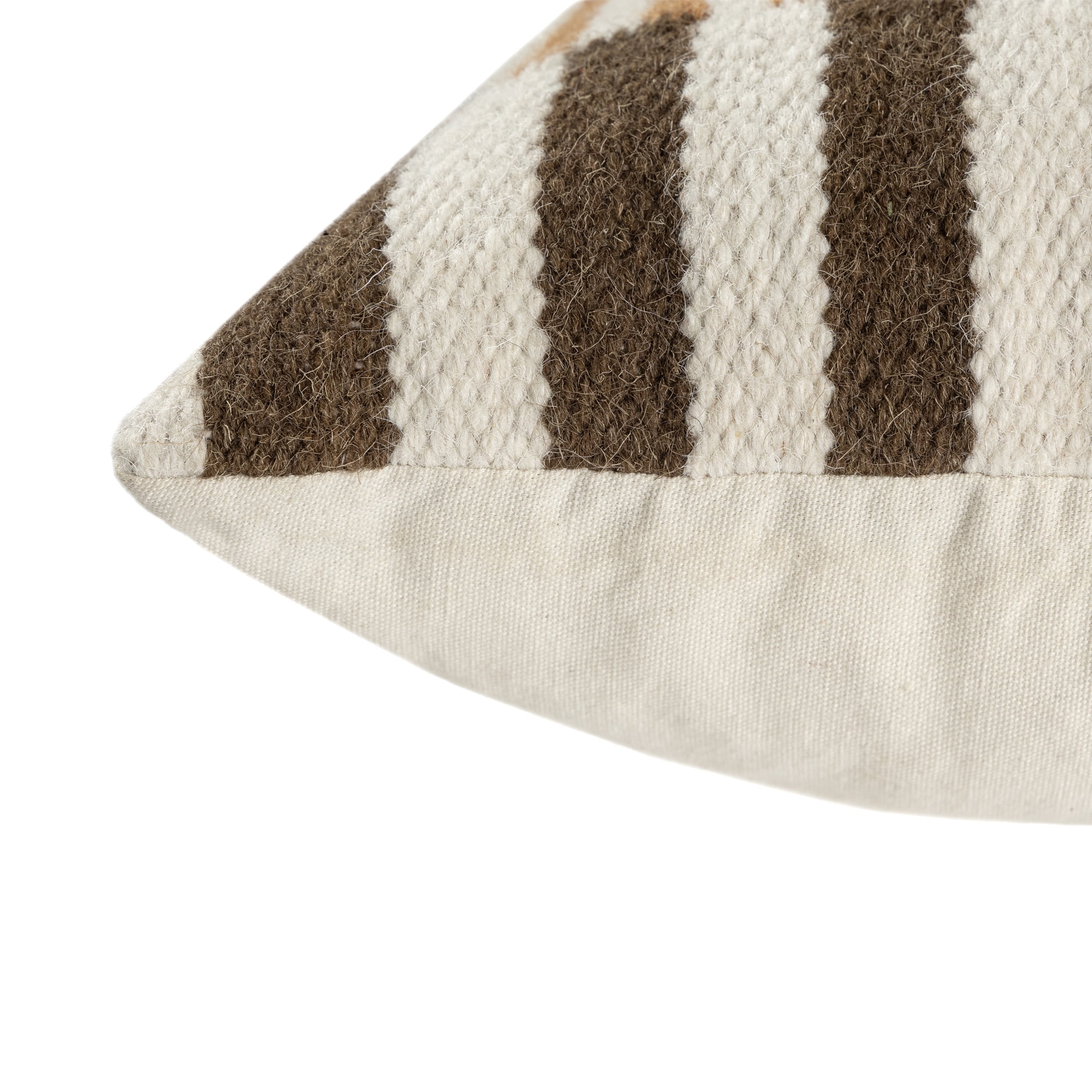 Harlow Hill Cairo 14" x 28" Brown/Multi Striped Wool Blend Adult Decorative Throw Pillow