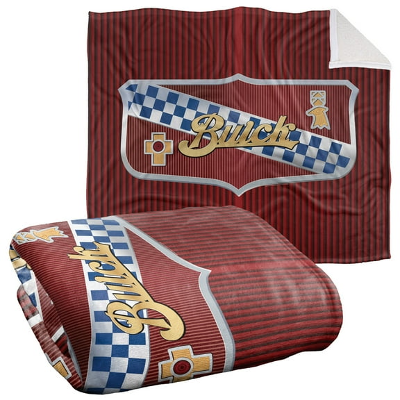 Buick Blanket, 50"x60", Emblem Silky Touch Sherpa Back Super Soft Throw Blanket