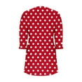 thumbnail image 6 of yillto Women 3/4 Sleeve Dress V Neck Casual Fall Trendy Shirts Dresses Loose Midi Dress with Pockets, 6 of 7