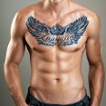 thumbnail image 4 of Tatuajes 2pcs Pecho Fresco Impermeable para Hombres Mujeres 15x28cm (S), 4 of 9