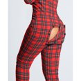 thumbnail image 4 of Women Christmas One Piece Butt Flap Jumpsuits Pajamas V-Neck Onesie Romper Front Functional Buttoned Flap Overalls, 4 of 5