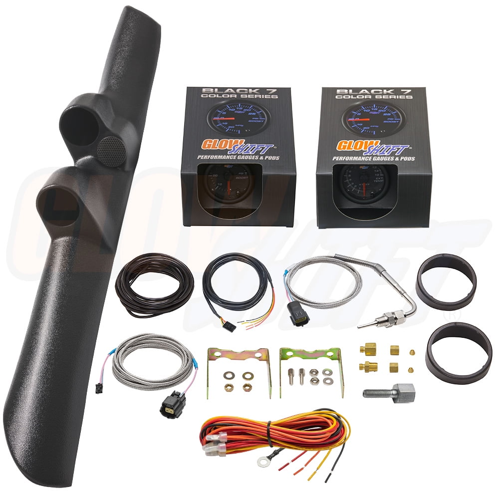 Support De Jauge (Pillar Pod) GlowShift Noir 52mm - Pour Chevrolet Cavalier 1995-2002