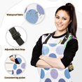 thumbnail image 2 of Blue Violet White Dots 5 Pcs Kitchen Set Heat Resistant Oven Mitts and Non-Slip Pot Holders with Adjustable Cooking Apron, 2 of 6