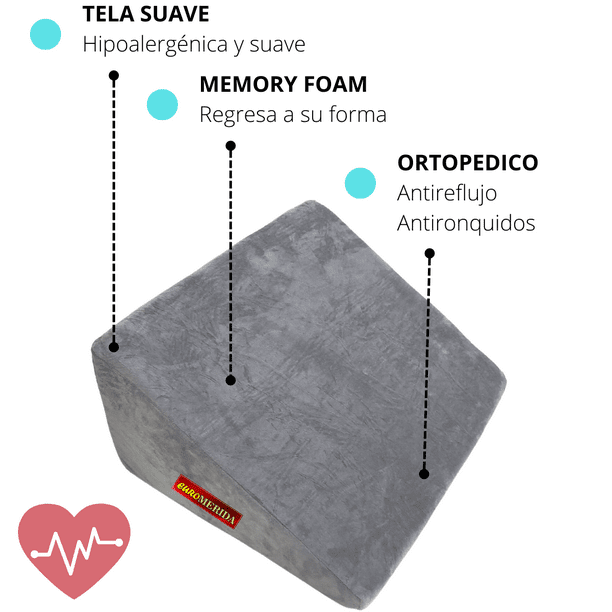 Almohada Vianney cuña adulto para reflujo y ronquidos Bodega