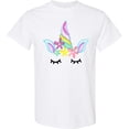 thumbnail image 3 of Inktastic Unicorn Face T-Shirt, 3 of 5