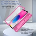 thumbnail image 4 of Funda Soke para iPad 11.ª generación de 11 pulgadas con protector de pantalla, color rosa, 4 of 7