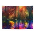 thumbnail image 5 of Orinice Colorful Forest Tapestry Wall Hanging Unique Style Graphic Tapestries Home Wall Decor Art for Living Room Bedroom Apartment Farmhouse Dorm 60x50inch, 5 of 6