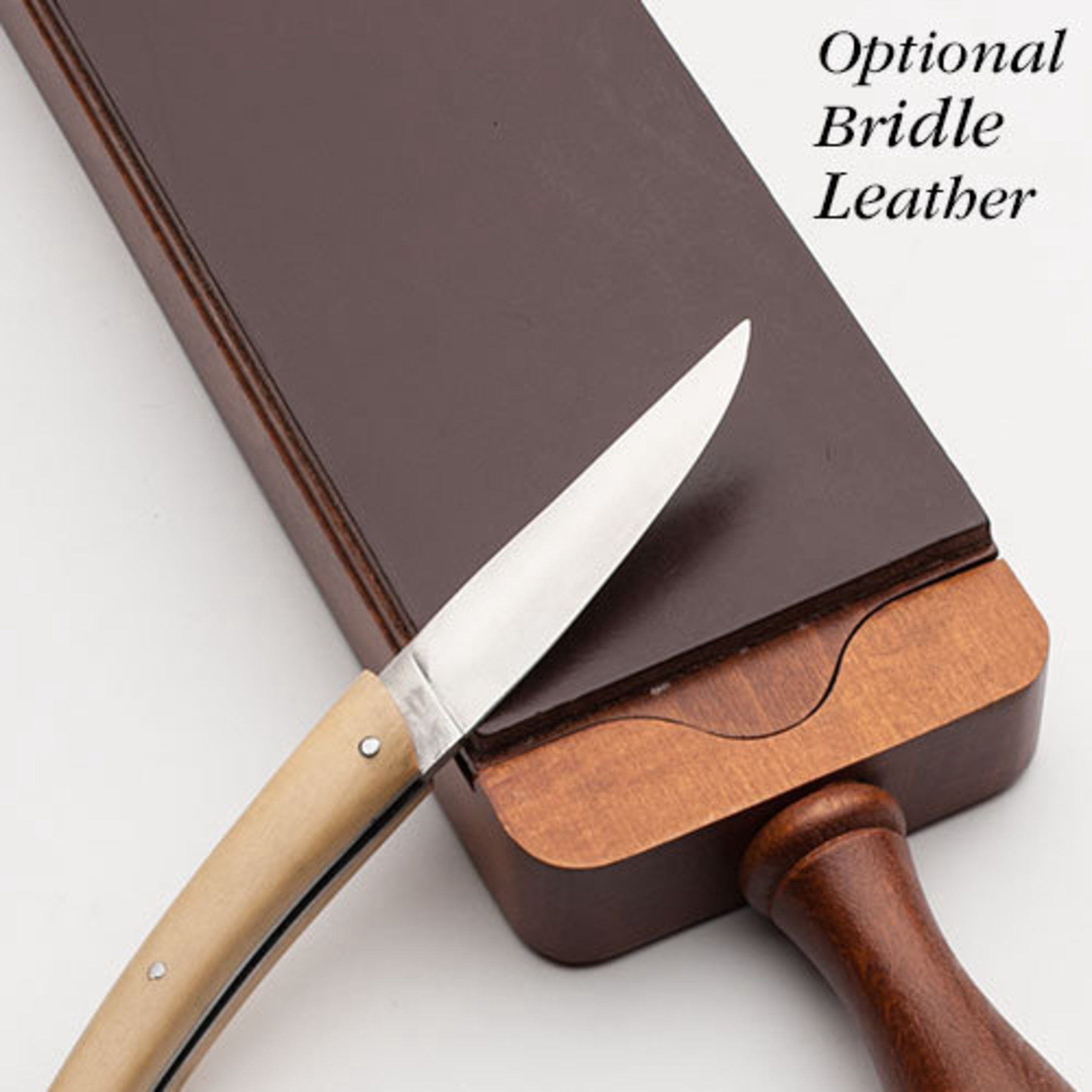 Kings County Tools Leather Strop Knife Sharpening Kit with Dual Leather Surfaces