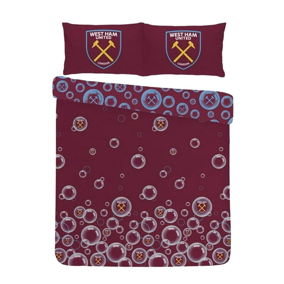 West Ham United FC Ensemble de Housse de Couette Réversible à Bulles Soufflées pour Toujours