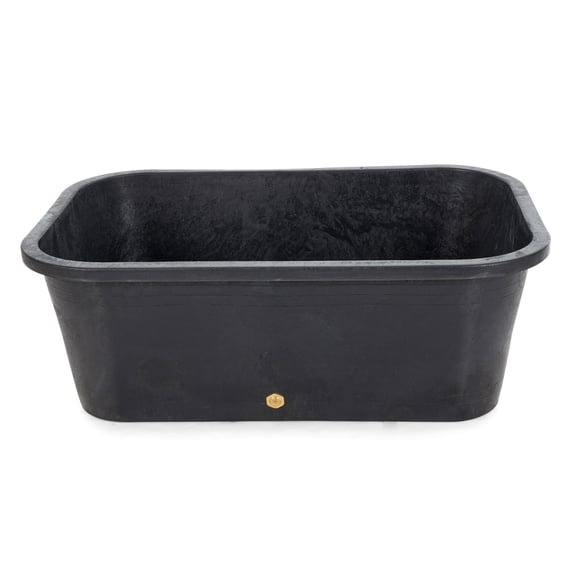 Tuff Stuff TS-KMR75 Heavy Duty 75 Gallon Rectangular Multipurpose Water Feed Storage Tank Tub Container Made from Eco Friendly 100 Percent Recycled LDPE, Black