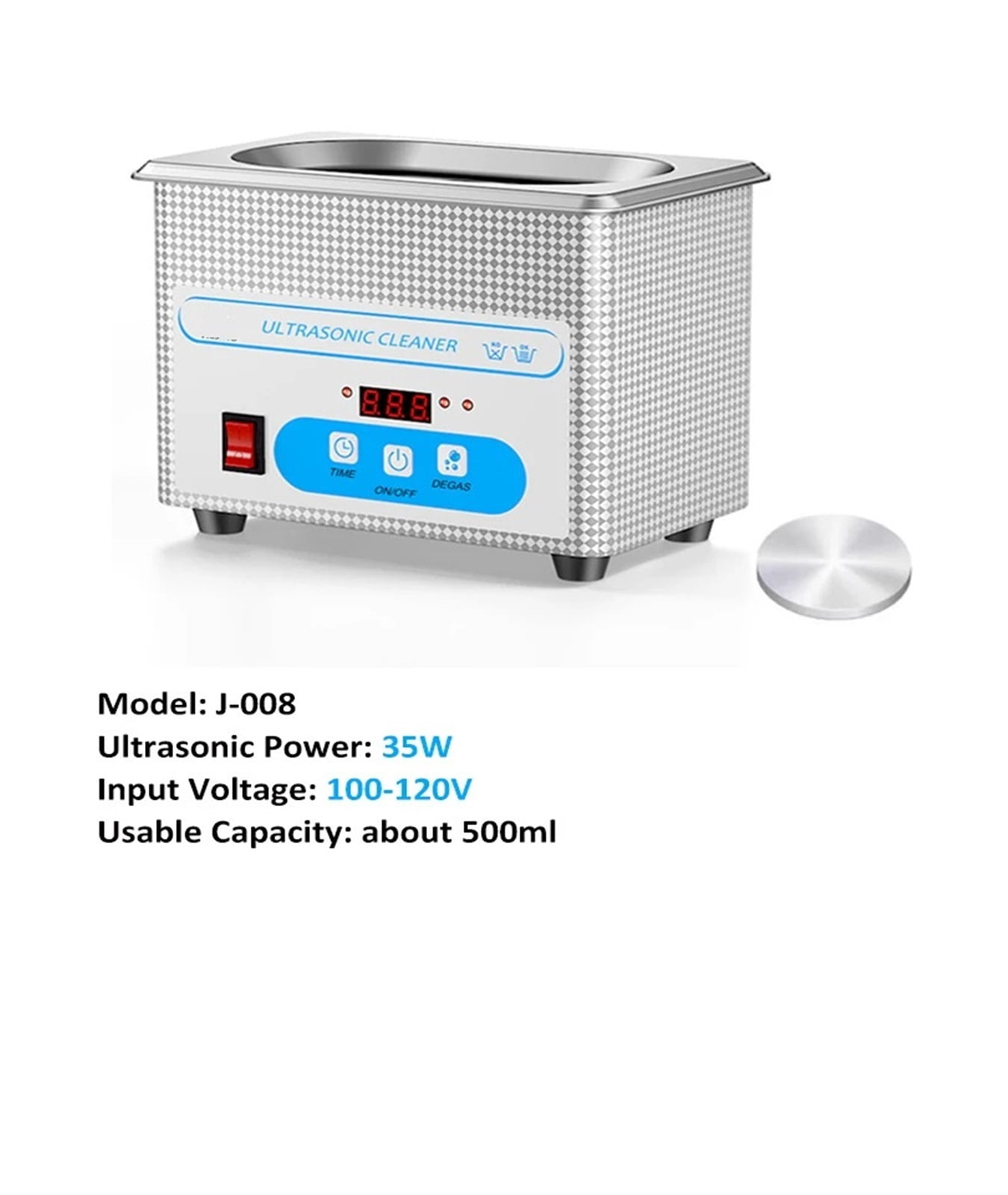 800ml Ultrasonic Cleaner 40kHz Ultra Cleaner with Timer Ultrasonic Jewelry Cleaner Ultrasonic Cleaning Machine