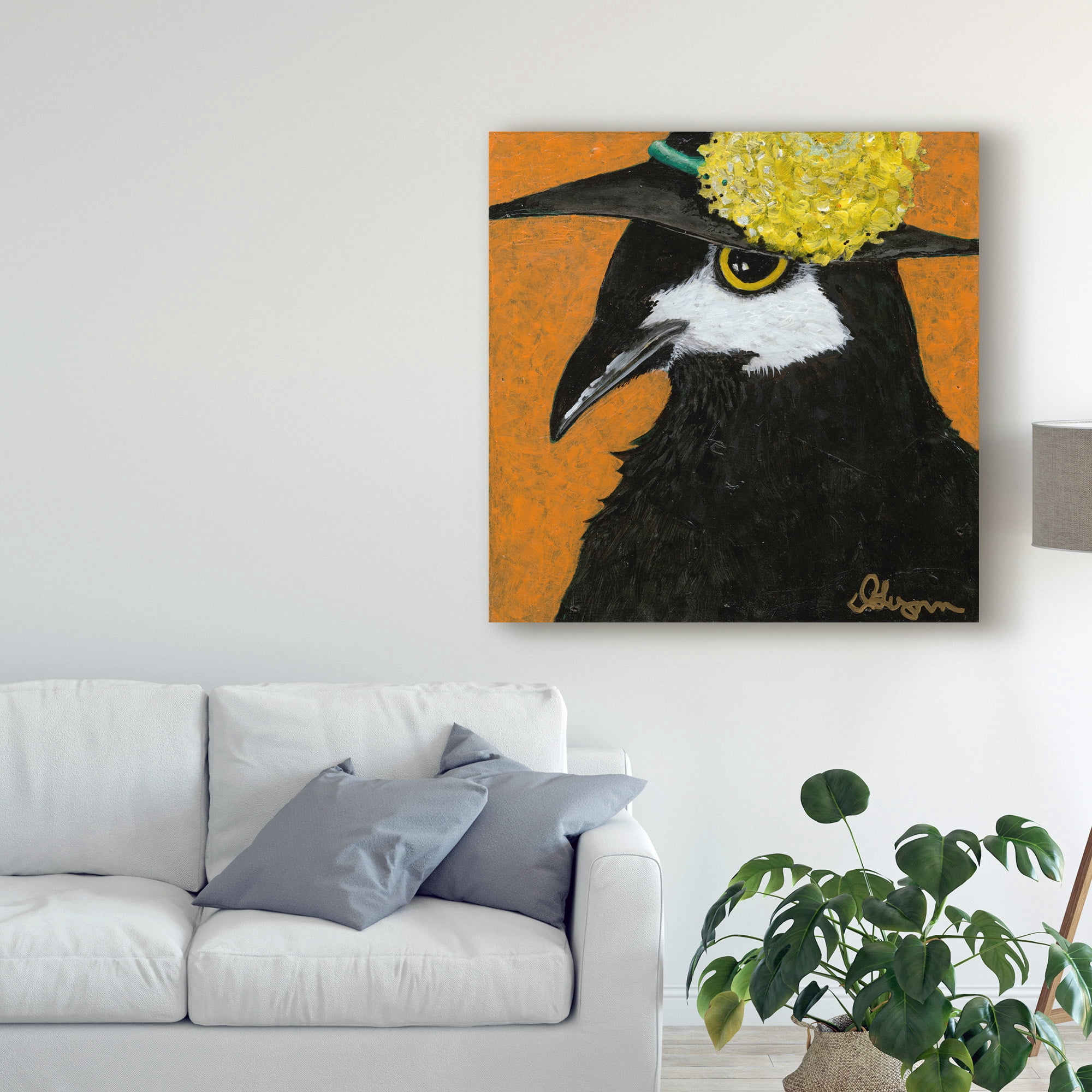 Trademark Fine Art 'You Silly Bird Marty' Canvas Art by Dlynn Roll