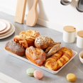thumbnail image 3 of Lifewit Plateau de Service en Plastique, Plateaux de Service pour Fête, Plateau Alimentaire Réutilisable Sans BPA pour Collations, Nourriture, Biscuits, Ensemble de 3, 14,45 Pouces x 9,45 Pouces, 3 of 7