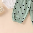 thumbnail image 6 of NOLDARES Baby Girl Clothes Outfits Cute Print Romper Pant Fall Winter Newborn Outfit Sets 3Pcs(Green,0-3 M), 6 of 9