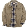thumbnail image 1 of Xysaqa Men's Plaid Lined Shirt Jackets Lightweight Casual Button Up Rugged Work Shirts for Men Long Sleeve Outdoor Cargo Shirts Shacket Pockets Spring Fall Clothes S-5XL（Available in Big & Tall) Gray, 1 of 2