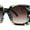 Blue Tortoise Brown, variant on Square Mod Designer Chic Plastic Fashion Butterfly Sunglasses Black Smoke