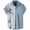 A1-Sky Blue1884, variant on XIAONU Men Tree Stripe Print Shirt Short Sleeve Button Vacation Tops