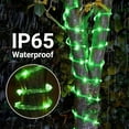 thumbnail image 5 of Solar Rope Lights 2 Packs Total 132ft 400LEDSolar String Lights, 8 Modes Waterproof Solar Powered Outdoor Light, Flexible Clear Tube Light for Garden Backyard Patio Deck Porch Tree Xmas Decor - Green, 5 of 14