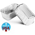thumbnail image 4 of MontoPack Aluminum Mini Loaf Baking Pans 50 Pack 6"x3.5" 1lb Cooking Tins, 4 of 7