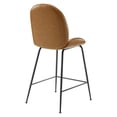 thumbnail image 5 of Modway Scoop 25.5" Modern Faux Leather & Metal Counter Stool in Black/Tan, 5 of 6