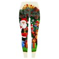 thumbnail image 4 of Yeaiivve Women's Workout Leggings Christmas Printed Yoga Pants Comfy High Waisted Skinny Pant Winter Holiday Party Legging Green L, 4 of 8