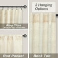 thumbnail image 4 of DriftAway Natural Linen Curtains 54 Inches Long for Living Room Semi Sheer 2 Panels Farmhouse Real Flax 3 Inch Rod Pocket Back Tab Boho Rustic Light Filtering Window Drapes for Bedroom, 4 of 8