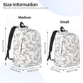 thumbnail image 3 of Rateoe Hand Drawn Rabbit Pattern Canvas College Laptop Backpack,Travel Daypack,Durable Rucksack Travel Notebook Bag School Backpack Book Bag for Men Women-Medium, 3 of 7